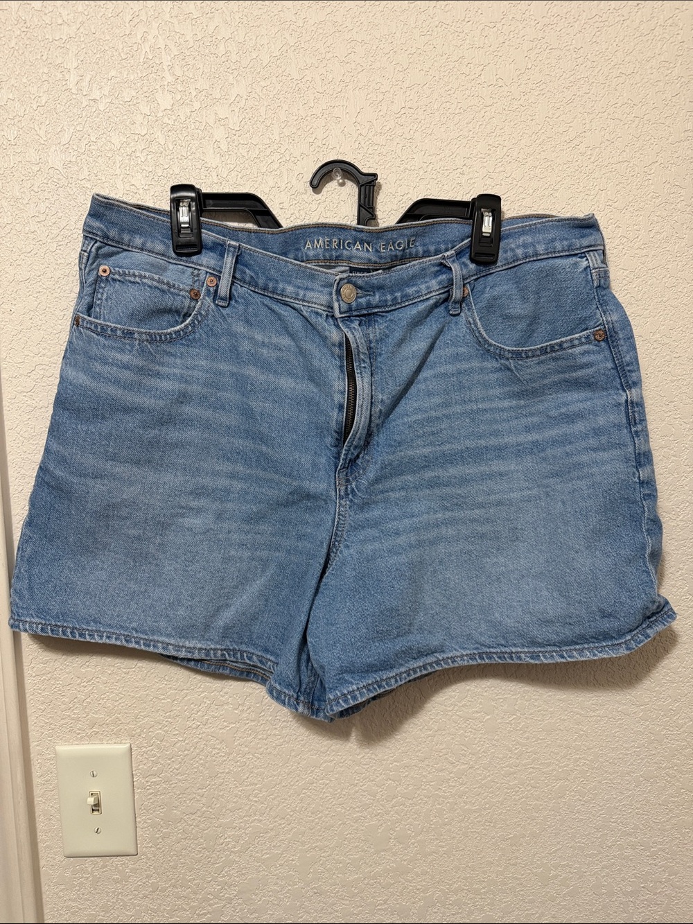 American Eagle Outfitters Faded Blue Denim Shorts